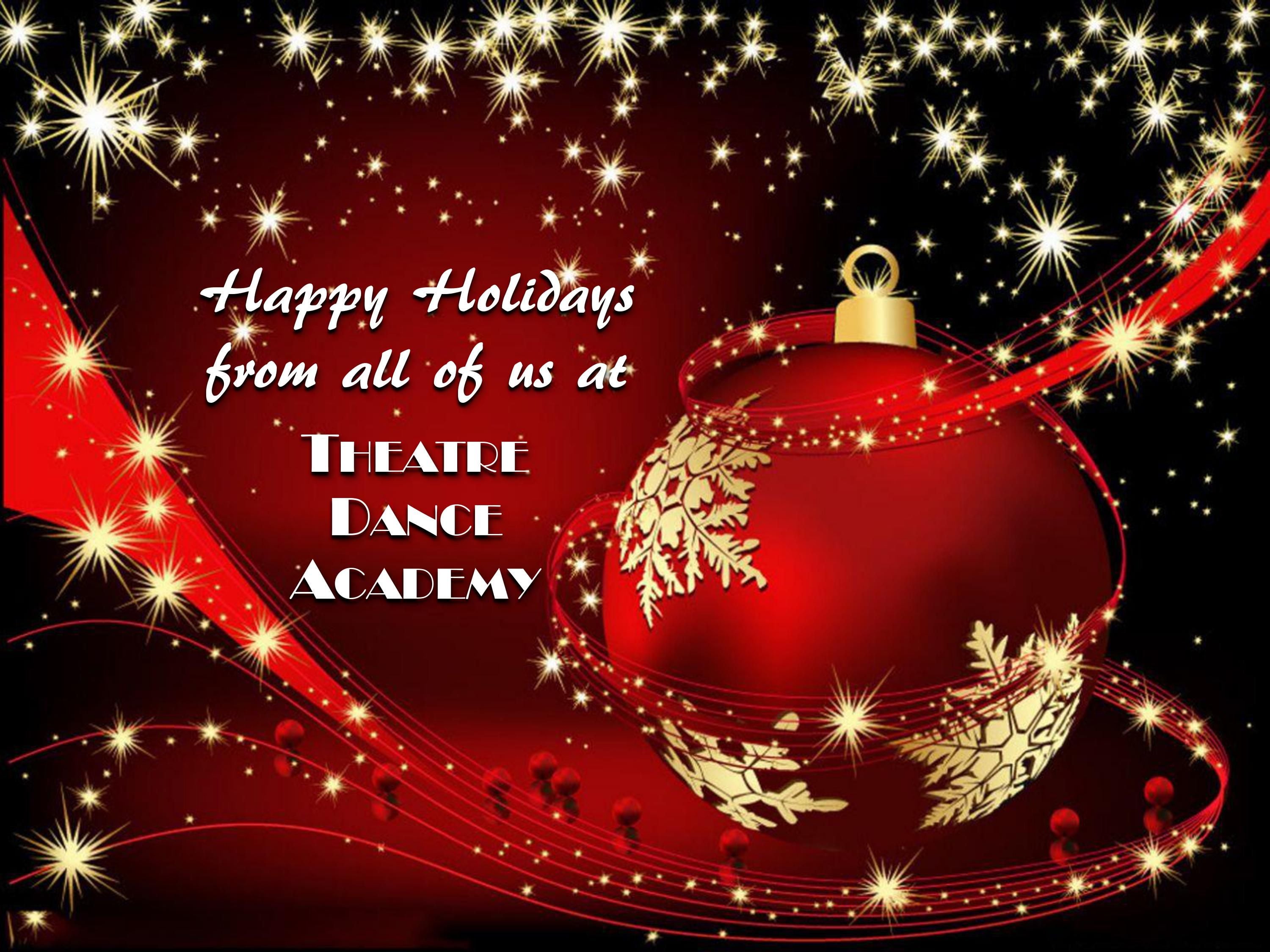 Happy Holidays from all of us at TDA Happy Holidays from all of us at TDA